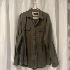 Vintage Wrangler WPL#6428 Green Men's XL Long Sleeve Button-down Shirt